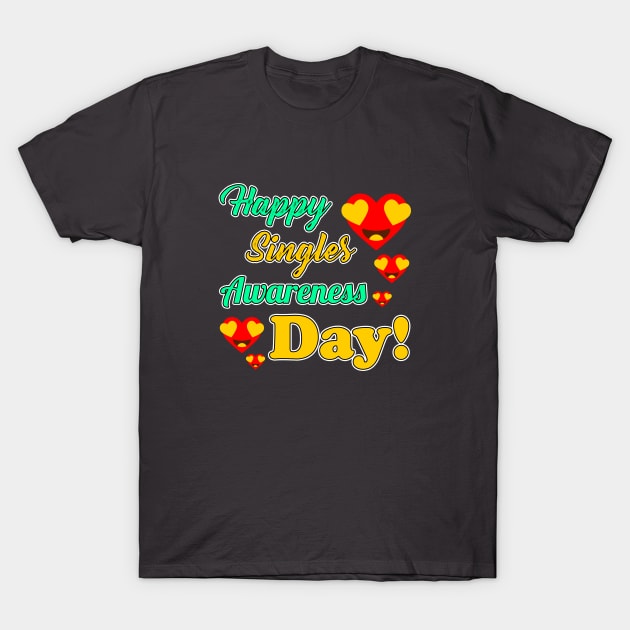 Happy Singles Awareness Emoji Day T-Shirt by chatchimp